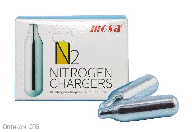 Баллончик Mosa для сифона, азот (N2), 10 штук в упаковке