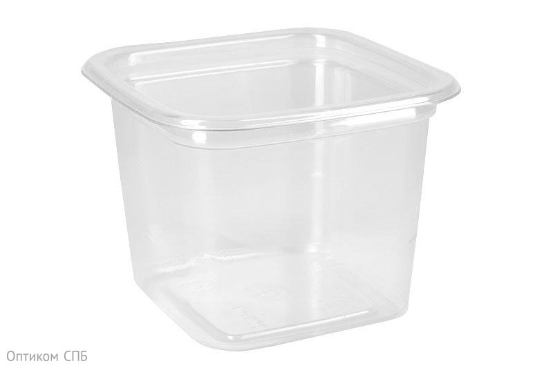 Контейнер серии СпК-0909 объемом 300 мл изготовлен из ПЭТ прозрачного цвета, предназначен для фасовки салатов, десертов, овощей, солений, холодных закусок. Размер контейнера 93х93х69 мм. К контейнеру подойдет крышка арт. 17-2528. В упаковке 500 штук.