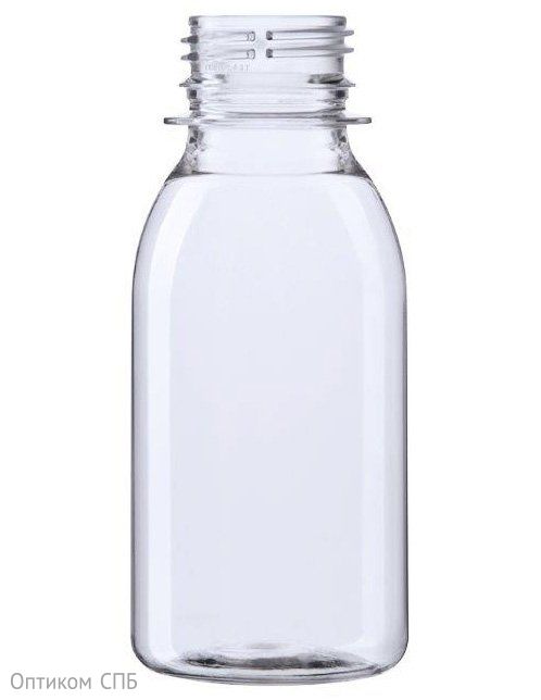 Бутылка без крышки, 100 мл, узкое горло 28 мм, прозрачная, 273 штуки (крышка 17-4058)