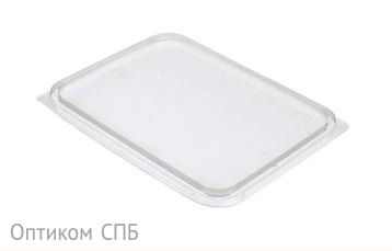Крышка для контейнеров 179х132 мм, 186х139 мм, прозрачная, ПП, 100 штук