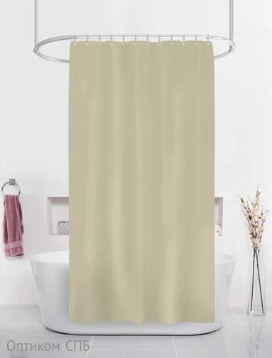 Штора для ванн Dasch PEVA GX003-BE,180х180 см, цвет бежевый