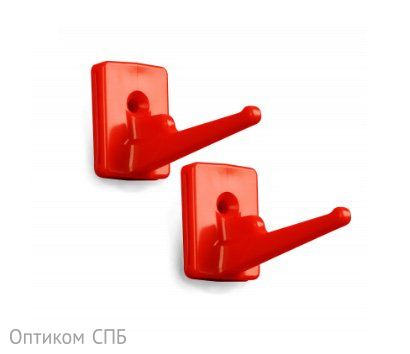 Крючок настенного крепления HACCPER Control Point, красный, 2 штуки