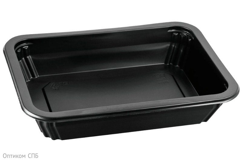 Контейнер под запайку 187х137х45 мм, черный ПРУ ПП, 400 штук