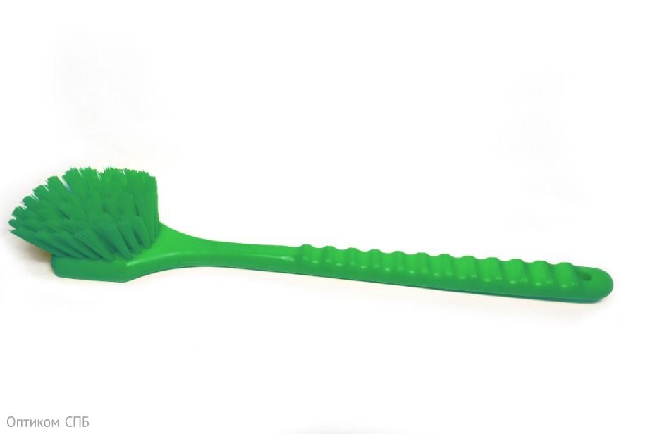 Щетка HACCPER с длинной ручкой, для мытья и оттирки, жесткая, 500 мм, зеленая