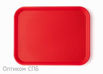 Поднос пластиковый 34,5х26,5 см, красный