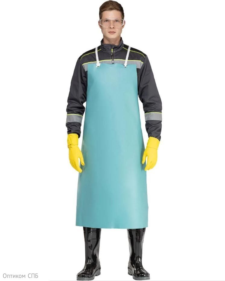 Фартук защитный ЩИТ-2, ПВХ, зеленый, КЩС 80, ПС