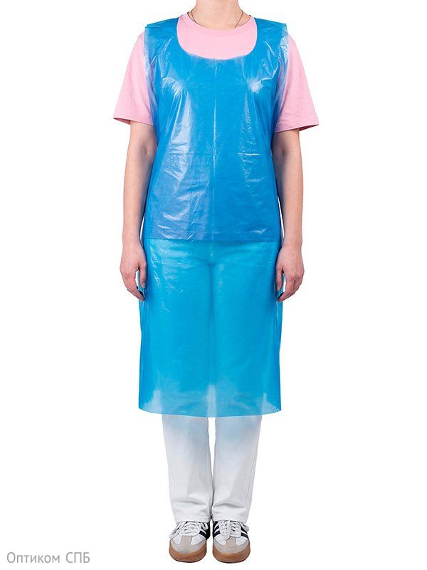 Фартук Optiline ПНД предназначен для защиты одежды от загрязнений при выполнении различных работ. Изготовлен из полиэтилена низкого давления  — прочного, легкого и водонепроницаемого материала. Обеспечивает надежную защиту от попадания брызг, пыли, грязи и других загрязнений. Фартук имеет удобный размер 120х80 см, обеспечивает максимальное покрытие и защиту одежды. Легко надевается благодаря завязкам на поясе. Материал ПНД устойчив к воздействию влаги, масел и многих химических веществ, что делает фартук универсальным средством защиты.

Подходит для использования в различных сферах деятельности: пищевая промышленность, общественное питание, медицинские учреждения, клининговые службы, строительные и ремонтные работы, садоводство и огородничество. Может применяться как в профессиональной деятельности, так и в быту.

Одноразовые фартуки обеспечивают высокий уровень гигиены, исключают перекрестное загрязнение и не требуют стирки. После использования утилизируются как обычные полиэтиленовые отходы. Компактная упаковка позволяет удобно хранить и транспортировать фартуки.

Размер 120х80 см. Цвет голубой. В упаковке 50 штук.
