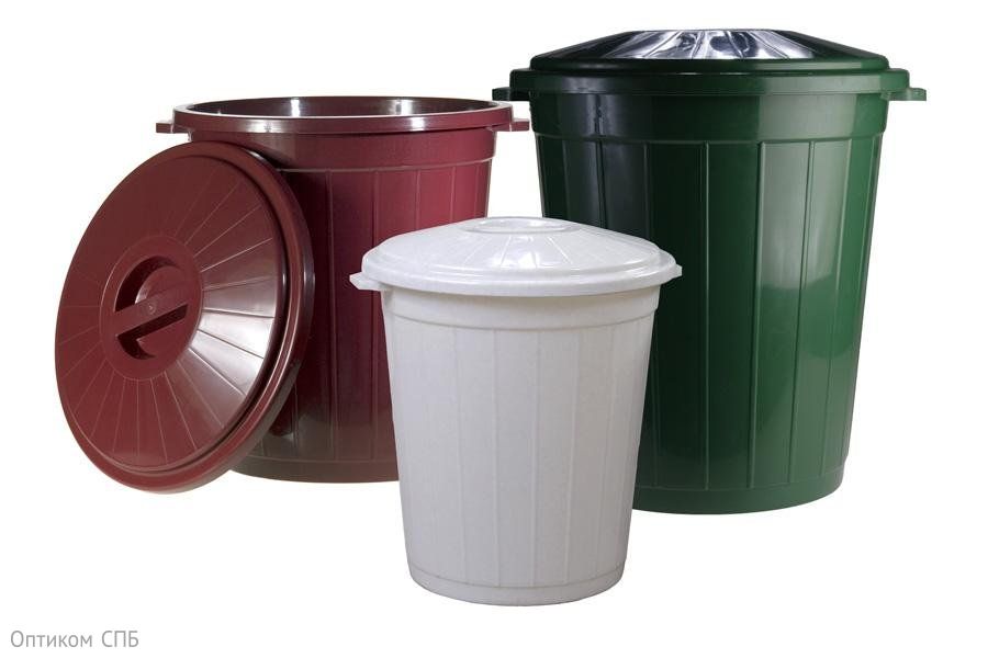 Бак без крышки для пищевых продуктов 105 литров, диаметр 56 см, высота 62 см