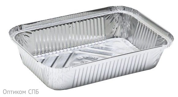 Касалетка прямоугольная R1L, 940 мл, 212x147х40 мм, основание 174х109 мм, 1000 штук (крышка 19-1417)