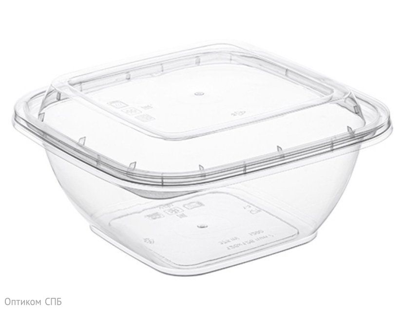 Контейнер 375 мл предназначен для фасовки, хранения и транспортировки пищевых продуктов. Выполнен из высококачественного прозрачного полипропилена, обеспечивает отличную видимость содержимого и привлекает внимание покупателей к продукции. Контейнер отличается прочностью и устойчивостью к механическим воздействиям. Полипропилен безопасен для контакта с пищевыми продуктами, не впитывает запахи. Контейнер может использоваться для замораживания продуктов и разогрева в микроволновой печи. Квадратная форма контейнера обеспечивает компактное размещение на полках и в холодильных витринах, способствует экономии места при хранении и транспортировке. Гладкие стенки и дно облегчают извлечение продукта.

Объем 375 мл идеально подходит для порционной фасовки салатов, закусок, десертов, полуфабрикатов и других готовых блюд. Размер контейнера 126х126х51,5 мм.

Контейнер поставляется без крышки. Для герметичного закрытия рекомендуется использовать крышку артикул 17-4433, которая приобретается отдельно и обеспечивает надежную защиту содержимого от внешних воздействий.

Подходит для использования в предприятиях общественного питания, торговых сетях, службах доставки готовых блюд, пищевых производствах. В транспортной упаковке 500 штук.

Произведено в России.