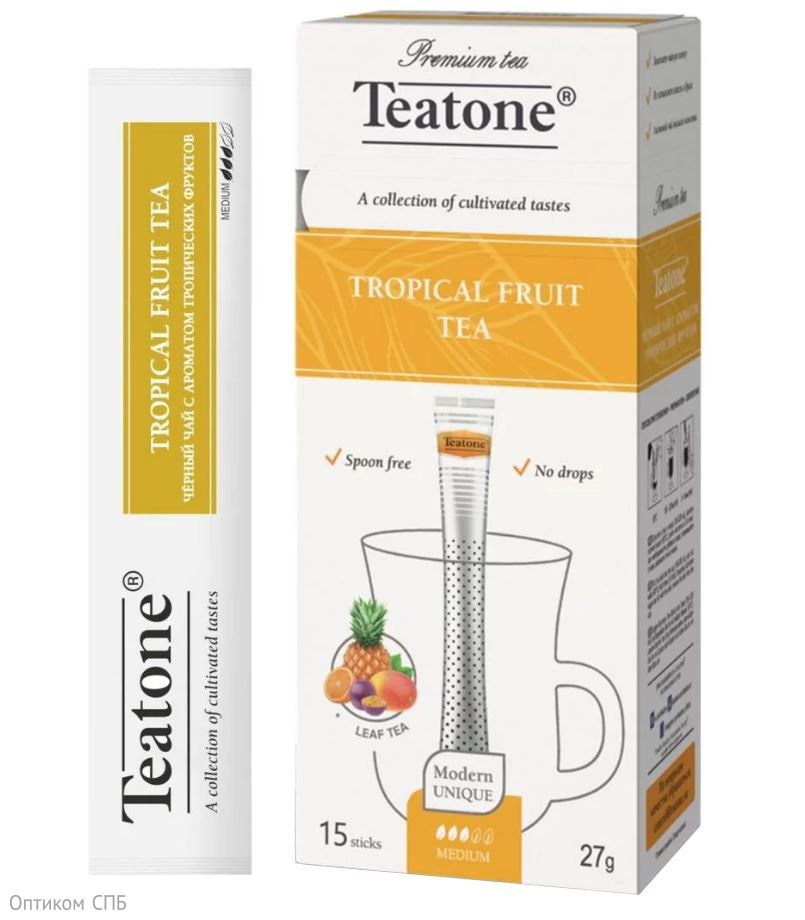 Чай черный Аромат тропических фруктов Teatone, 15 шт по 1,8 г