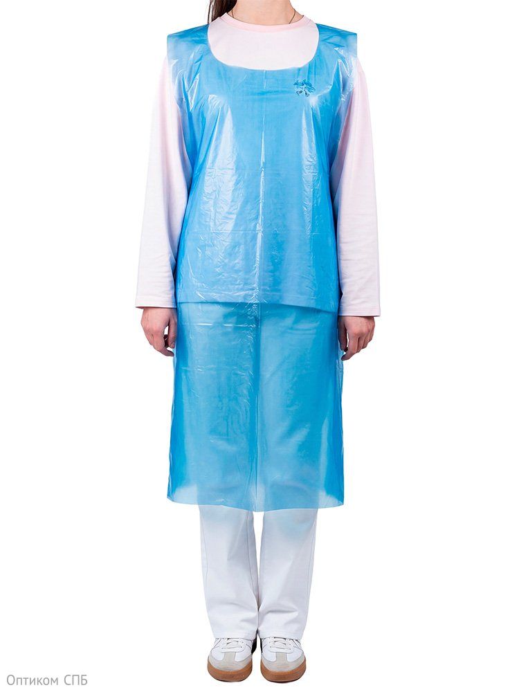 Фартук Optiline ПНД предназначен для защиты одежды от загрязнений при выполнении различных работ. Изготовлен из полиэтилена низкого давления  — прочного, легкого и водонепроницаемого материала. Обеспечивает надежную защиту от попадания брызг, пыли, грязи и других загрязнений. Фартук имеет удобный размер 120х80 см, обеспечивает максимальное покрытие и защиту одежды. Легко надевается благодаря завязкам на поясе. Материал ПНД устойчив к воздействию влаги, масел и многих химических веществ, что делает фартук универсальным средством защиты.

Подходит для использования в различных сферах деятельности: пищевая промышленность, общественное питание, медицинские учреждения, клининговые службы, строительные и ремонтные работы, садоводство и огородничество. Может применяться как в профессиональной деятельности, так и в быту.

Одноразовые фартуки обеспечивают высокий уровень гигиены, исключают перекрестное загрязнение и не требуют стирки. После использования утилизируются как обычные полиэтиленовые отходы. Компактная упаковка позволяет удобно хранить и транспортировать фартуки.

Размер 120х80 см. Цвет голубой. В упаковке 50 штук.
