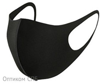 Маска неопреновая, многоразовая, черная, 50 штук