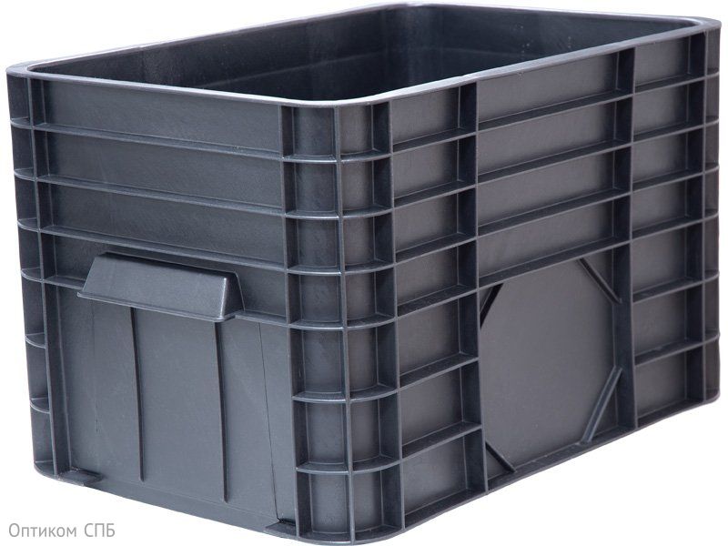 Ящик сплошной 710×500×455 мм, объем 122 литра, чёрный