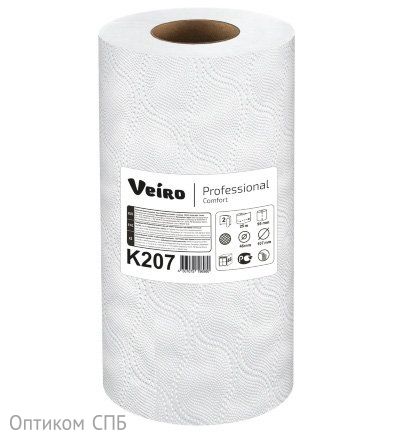 Полотенца бумажные в рулонах Veiro Professional Comfort K207 изготовлены из переработанного сырья. Двухслойные, прекрасно впитывают влагу, устойчивые к разрыву. Подходят для ежедневного использования. В рулоне 50 листов. Цвет белый. В упаковке 2 рулона.