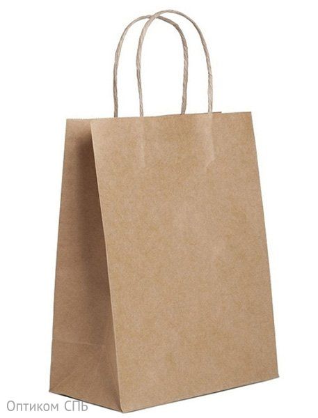 Пакет-сумка с кручеными ручками предназначен для продуктов питания и бытовых товаров. Изготовлен из крафтовой бумаги плотностью 70 г/кв.м. Обладает высокой прочностью, хорошо держит форму. Размер 22х28 см. Ширина бокового фальца 12 см. В упаковке 250 штук.