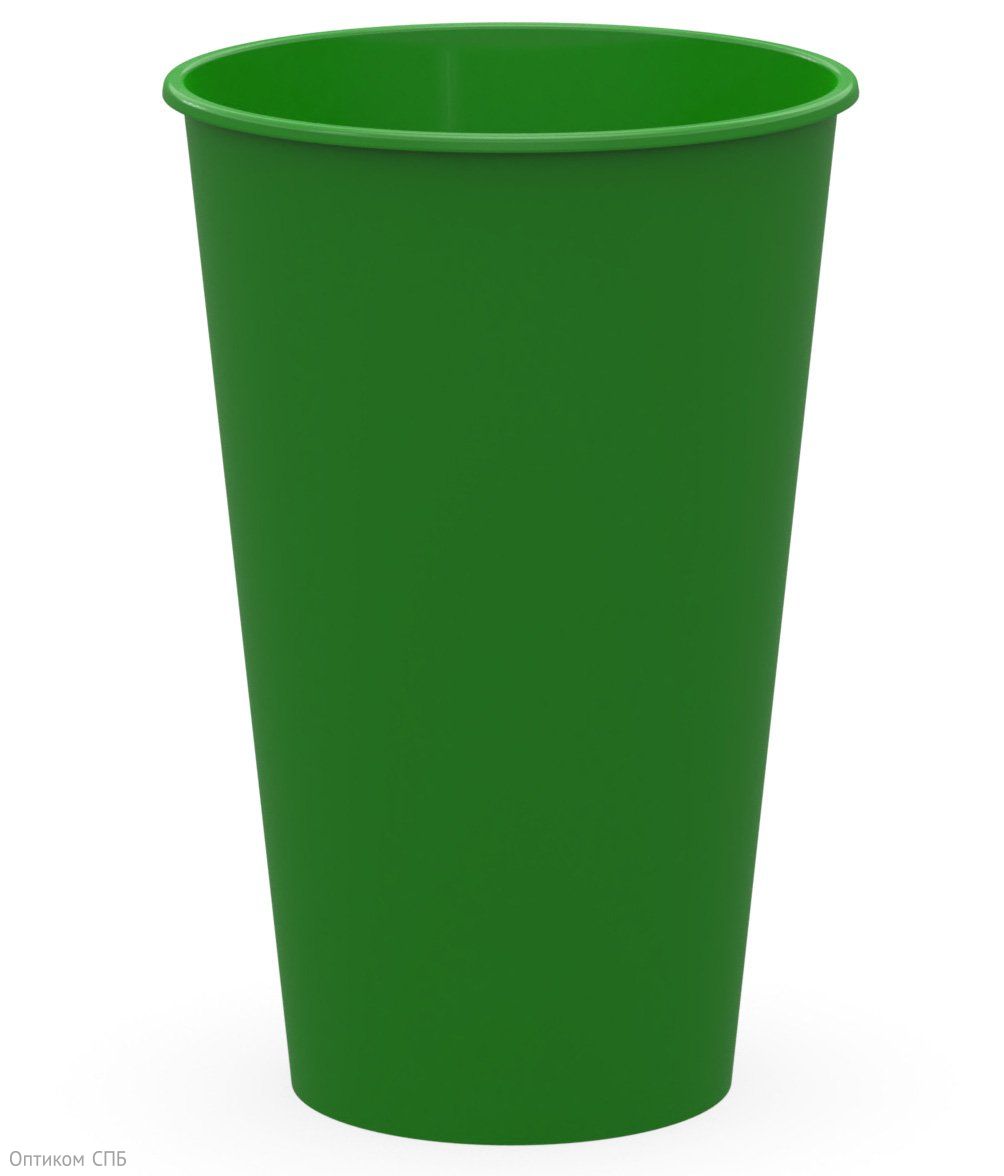 Стакан Bubble Cup 500 мл, диаметр 90 мм,  зелёный глянцевый, полипропилен, 512 штук в коробке