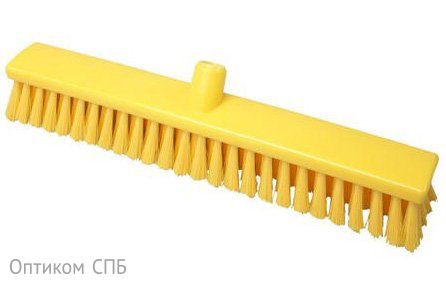 Щетка для пола FBK предназначена для сухой и влажной уборки внутренних помещений. Прекрасно справляется с пылью и мусором в труднодоступных местах, бережно очищает поверхности, не царапая их. Имеет среднюю жесткость. Благодаря ширине 50 см позволяет быстро и качественно справиться с уборкой. Используется совместно с рукоятками FBK. Соответствует требования ХАССП. Цвет желтый.