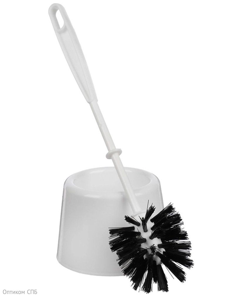 Ёрш для унитаза предназначен для очистки унитаза и поддержания гигиены в санузле. Оснащен жесткой щетиной, эффективно удаляет загрязнения и налет с поверхности унитаза. Пластиковая подставка обеспечивает гигиеничное хранение инвентаря, предотвращает контакт щетины с полом и способствует быстрому высыханию после использования. Напольное расположение позволяет разместить ёршик в любом удобном месте санузла. 

