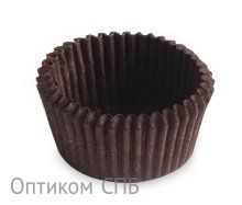 Бумажная форма для пирожных круглая, диаметр 30 мм, высота 18 мм, коричневая, 2000 штук