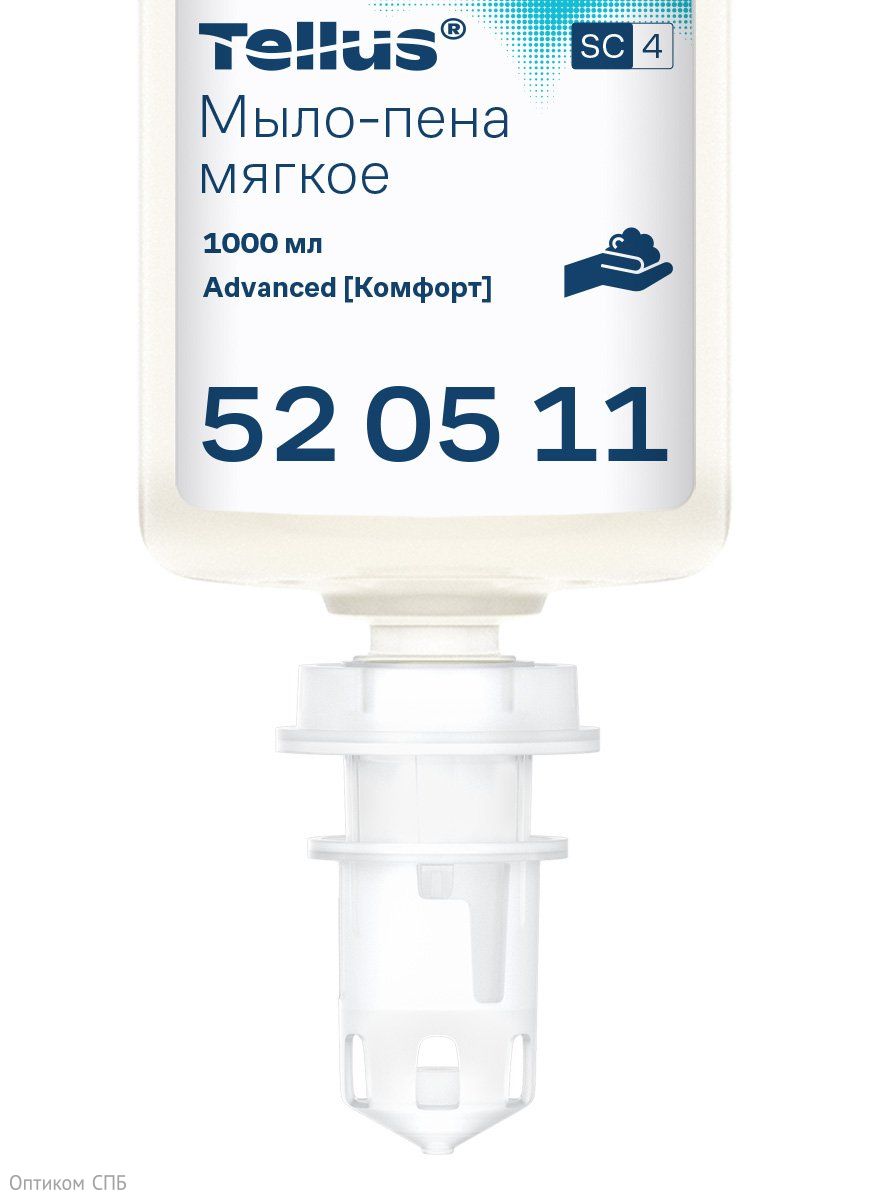 Мыло-пена мягкое картриджное Торк (Tellus) Комфорт, 1 литр, система S4, 6 штук в коробке  - фото №1