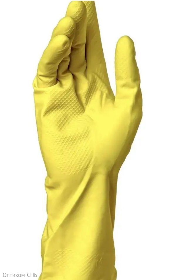 Перчатки резиновые Libry, размер S, желтые