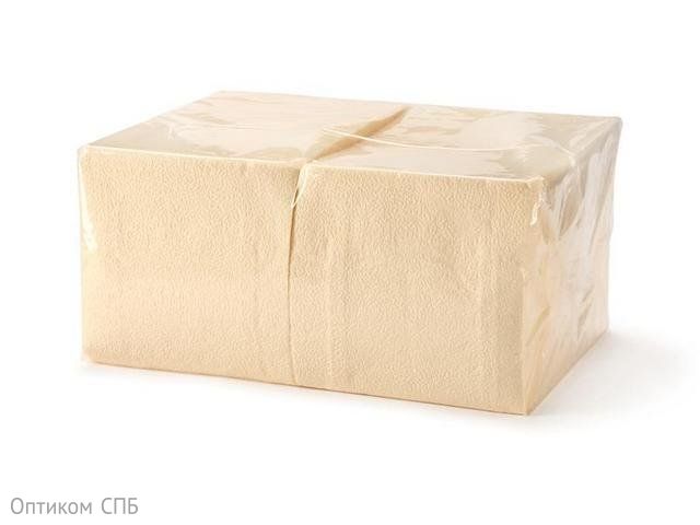 Салфетки бумажные двухслойные подходят для сервировки стола и личной гигиены. Размер 33 х 33 см. Представлены в цвете шампань. В упаковке 200 штук. В транспортной коробке 8 упаковок.