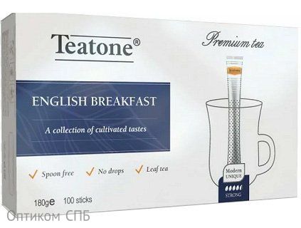 Чай черный Английский завтрак TEATONE, 100 стиков