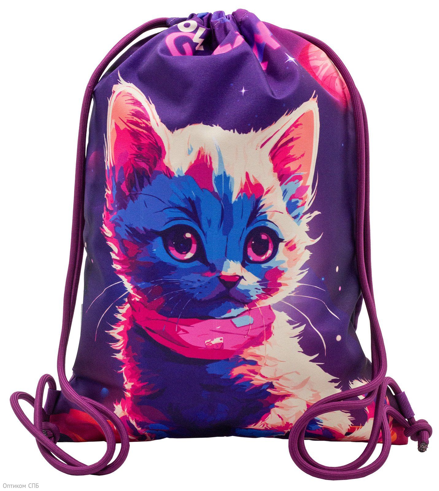 Мешок для обуви ПандаРог Meow Galaxy 460х330 мм, 1 отделение