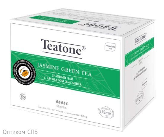 Чай зеленый Аромат жасмина Teatone, 20 штук по 4 грамма