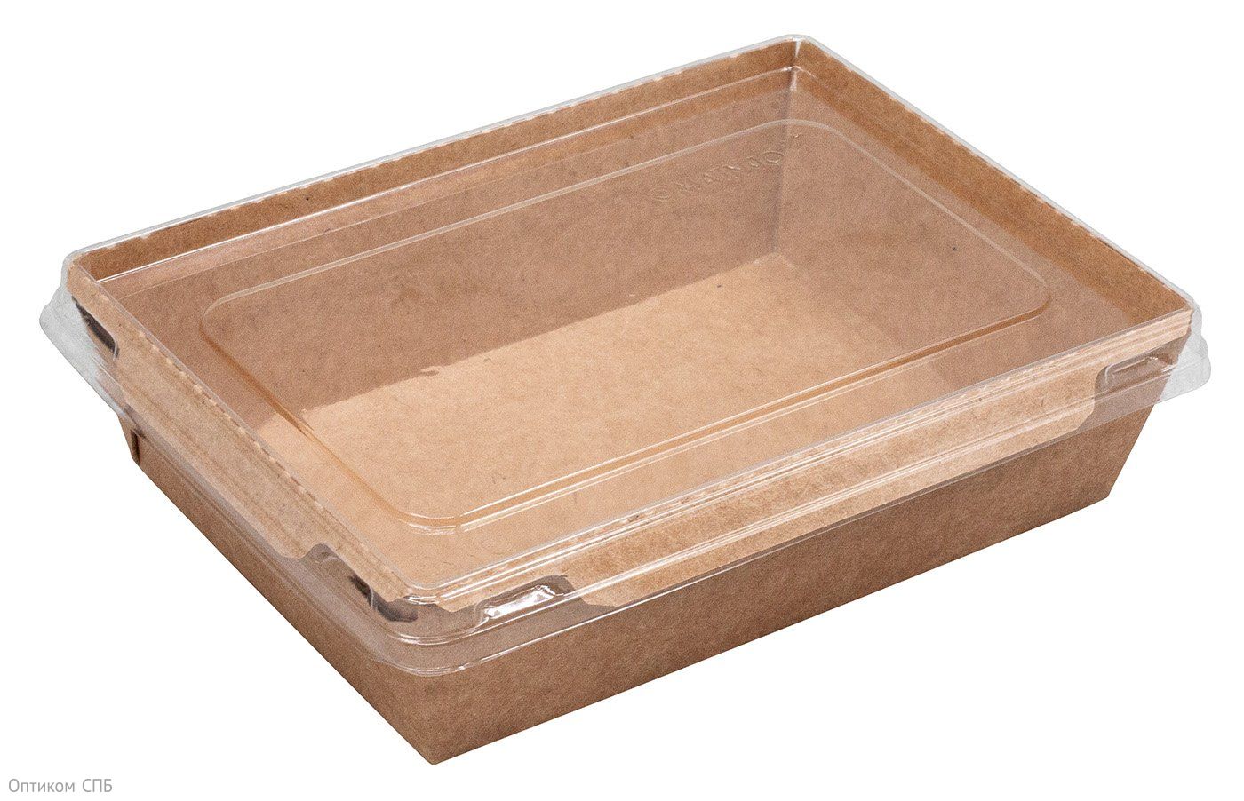 Салатник Оригамо с прозрачной крышкой подходит для хранения и транспортировки холодных и горячих блюд. Предназначен для хранения и доставки продукции в сфере фастфуда и кейтеринга. Может использоваться для разогрева пищи в микроволновой печи. Изготовлен из картона крафтового цвета. Имеет прямой бортик. Прозрачная крышка обеспечивает обзор продукции. Объем 500 мл. Размер дна 140х105 мм. Полный размер с крышкой 165х120х45 мм. Поставляется в собранном виде. В коробке 300 штук.