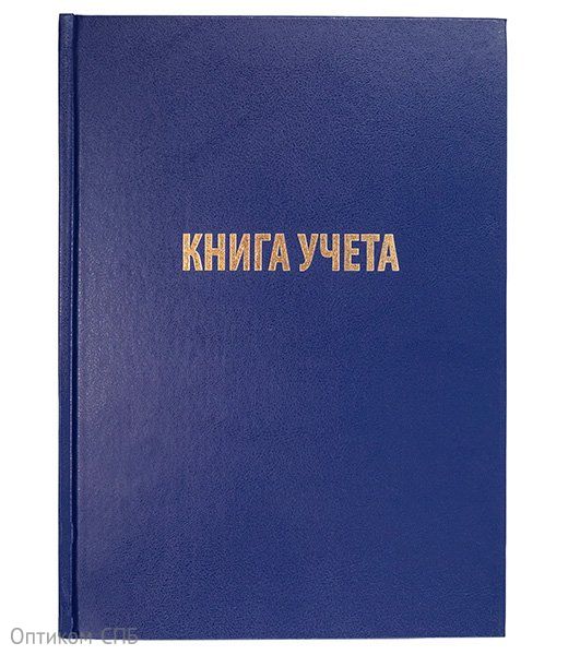 Книга учета Workmate, А4, 96 листов, клетка, бумвинил, блок офсетный, синяя