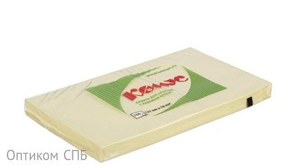 Блок самоклеящийся 127х76 мм, пастельно-жёлтый, 100 листов