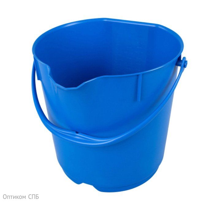 Ведро пластиковое противоударное FBK без крышки, 15 литров, синее
