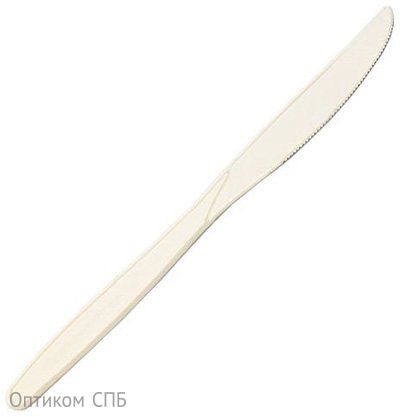 Нож столовый БиоУп, 185 мм, кукурузный крахмал, бежевый, 50 штук 