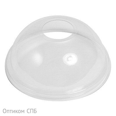 Крышка для стакана Pet, диаметр 95 мм, прозрачная, купольная с отверстием, StarsCoffee, 80 штук