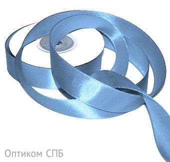 Лента атласная 2 см х 20 м, васильковая