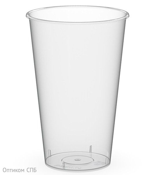 Стакан Bubble Cup 500 мл, диаметр 90 мм, прозрачный, глянцевый полипропилен, 512 штук