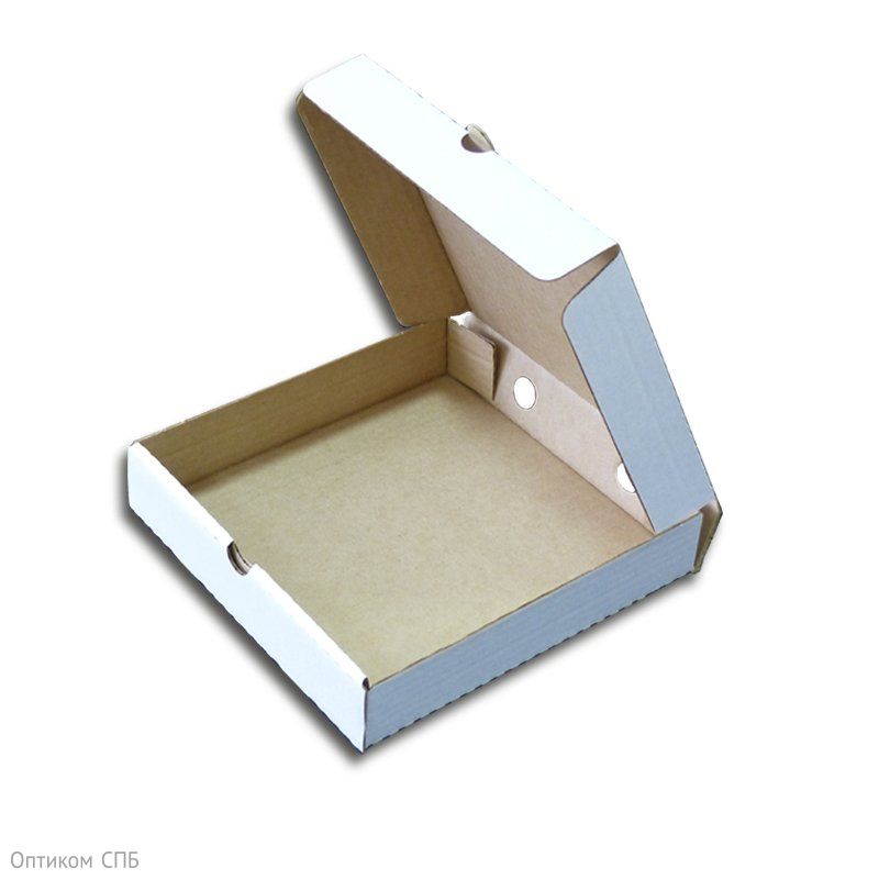 Коробка под пирог МГК, 280х280х70 мм, белая/бурая, 50 штук