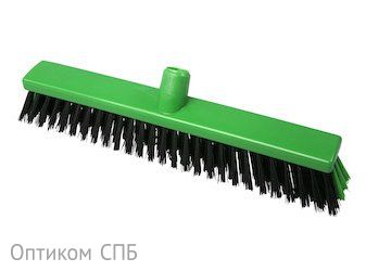 Щетка для пола FBK предназначена для сухой уборки внутренних помещений. Оснащена комбинированной мягкой/жесткой щетиной для сбора различного вида мусора. Прекрасно справляется с пылью в труднодоступных местах, бережно очищает поверхности, не царапая их. Благодаря ширине 40 см позволяет быстро и качественно справиться с уборкой. Используется совместно с рукоятками FBK. Соответствует требования ХАССП. Цвет зеленый.