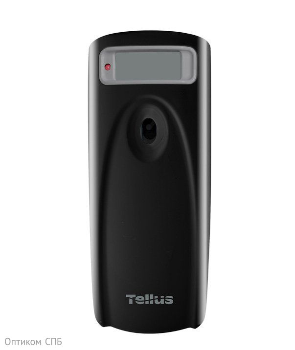Диспенсер для аэрозольного освежителя воздуха Tellus выполнен из противоударного АВС-пластика черного цвета. Оснащен регулировкой интенсивности распыления, подходит для туалетных комнат любой проходимости. Программируемые режимы работы по часам и дням недели, легкое обслуживание, простая и быстрая установка и замена аэрозольного освежителя обеспечат чистоту и свежесть помещения 24 часа в сутки. Работает от двух батареек АА. Имеет сменный электронный блок. Устойчив к воздействию моющих средств. Размер 175х76 мм. Поставляется в картонном коробе.