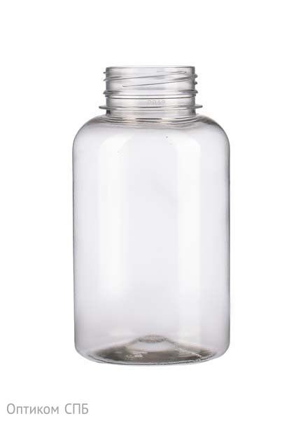 Бутылка без крышки 250 мл, широкое горло 38 мм, прозрачная, 150 штук в полиэтилене
