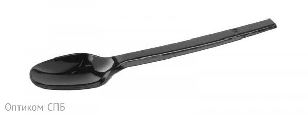 Ложка чайная, 125 мм, черная, 100 штук в упаковке. Артикул 19-3185 ...